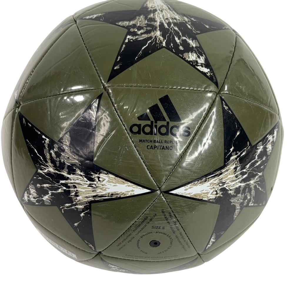 Adidas UEFA Champions League Capitano Soccer Ball Size 5 Olive Green Black